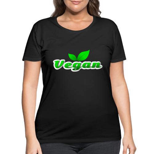 Pure Vegan Leaves - Women's Curvy T-Shirt