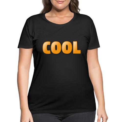Cool 3D Word Design – Bold Chill Style - Women's Curvy T-Shirt
