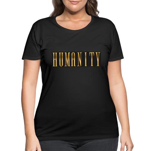 Golden Humanity Statement - Women's Curvy T-Shirt