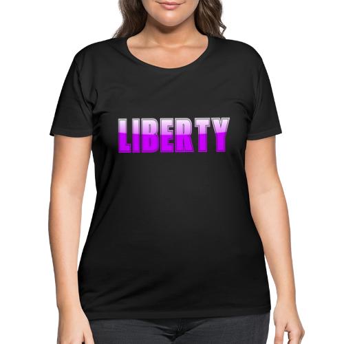 Liberty Typography Graphic Design - Women's Curvy T-Shirt