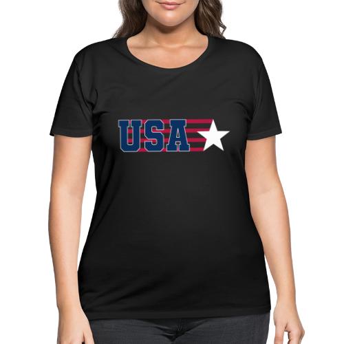 Star Stripe USA - Women's Curvy T-Shirt