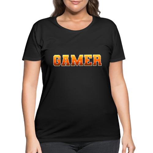 Gamer Varsity Gradient Design for Apparel - Women's Curvy T-Shirt
