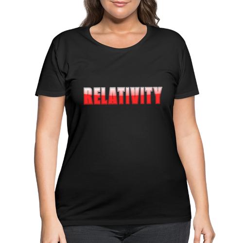 Relativity Science Typography Design - Women's Curvy T-Shirt