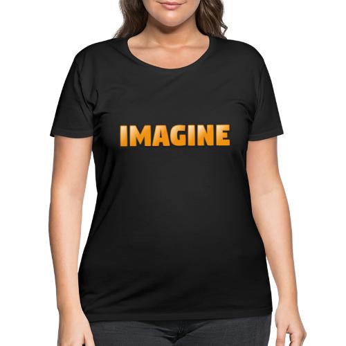 Imagine Word Art – Creative Gradient Design - Women's Curvy T-Shirt