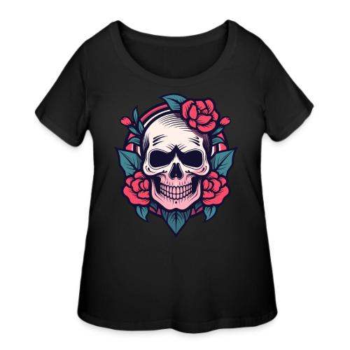 Rose Skull Tattoo - Women's Curvy T-Shirt