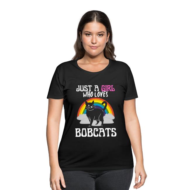 Just A Girl Who Loves Bobcats Funny Tee For Cats