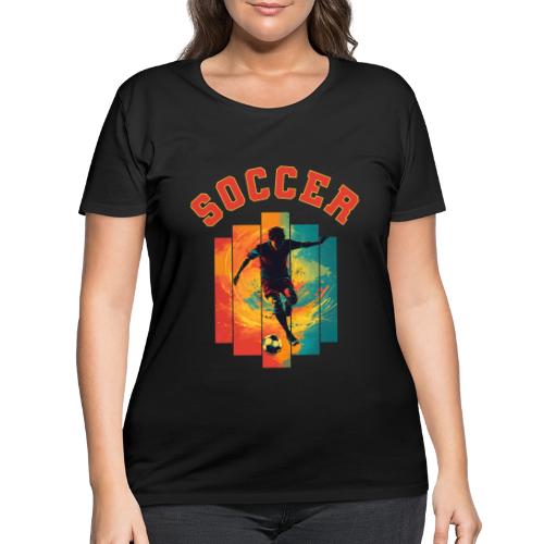 Soccer Heartbeat - Women's Curvy T-Shirt