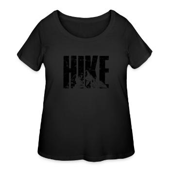 Hike! - Hiking - Women's Curvy T-Shirt - black - Front - Giselle (180cm)