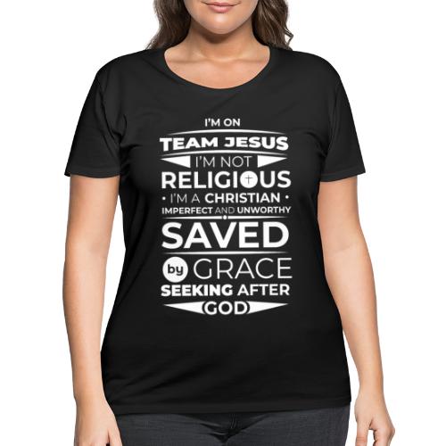 I Am On Team Jesus - Women's Curvy T-Shirt
