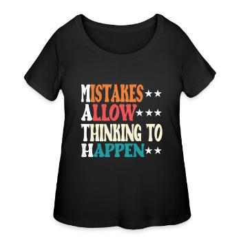 Funny Math Teacher Graphic - Best Math Teacher - - Women's Curvy T-Shirt - black - Front - Giselle (180cm)