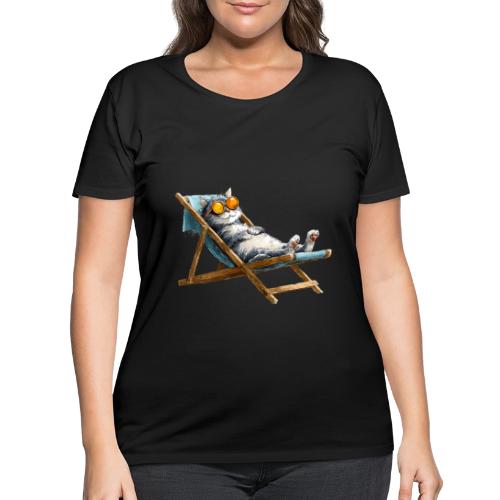 Sunshine Cat Mode - Women's Curvy T-Shirt