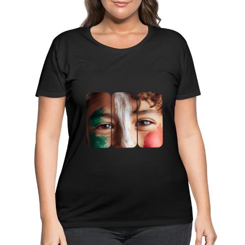 Mexico: Three Stripes of Pride - Women's Curvy T-Shirt