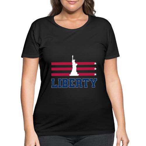 USA: Stars of Liberty - Women's Curvy T-Shirt