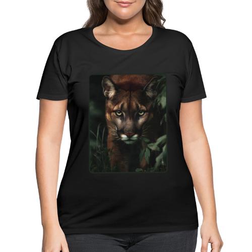 Cougar Jungle Predator Design - Women's Curvy T-Shirt