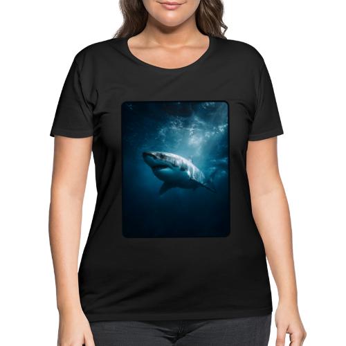 Great White Shark Ocean Design - Women's Curvy T-Shirt