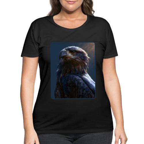 Majestic Eagle Cinematic Portrait Design - Women's Curvy T-Shirt