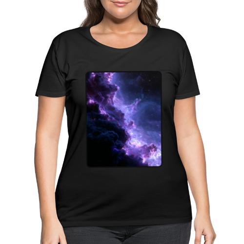 Purple Nebula Space Design - Women's Curvy T-Shirt