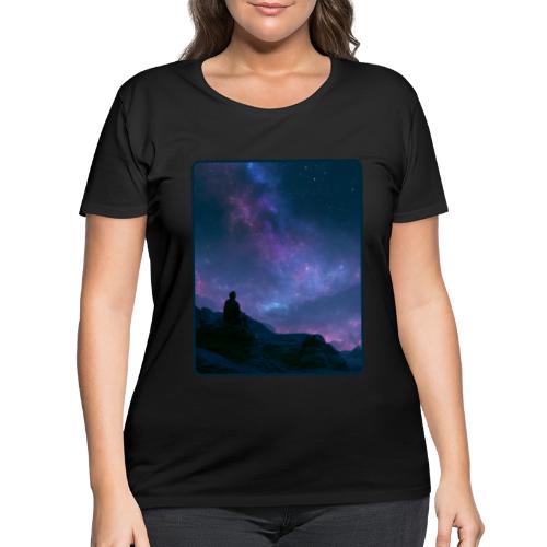 Stargazer Nebula Night Sky Art - Women's Curvy T-Shirt