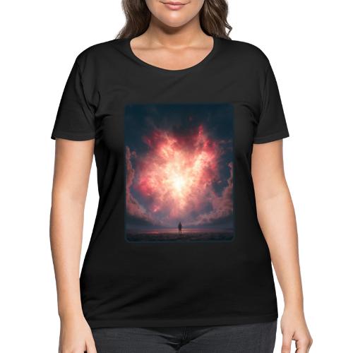 Supernova Sky Sci-Fi Artwork - Women's Curvy T-Shirt