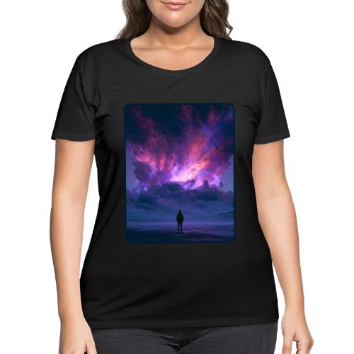 Cosmic Supernova Night Design - Women's Curvy T-Shirt