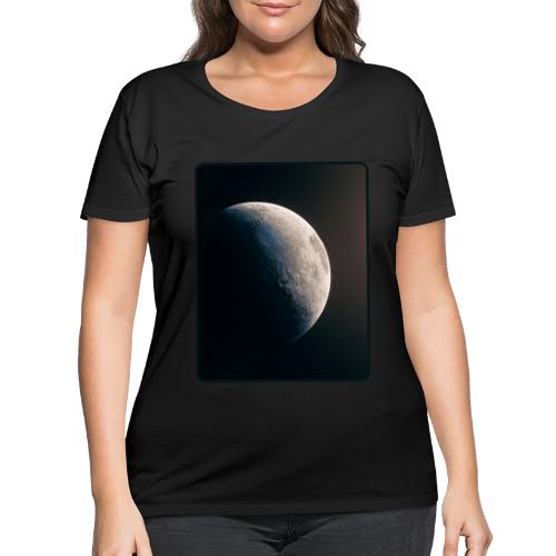 Crescent Moon Celestial Artwork - Women's Curvy T-Shirt