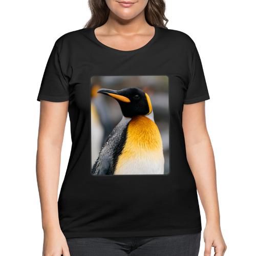 King Penguin Portrait Design - Women's Curvy T-Shirt