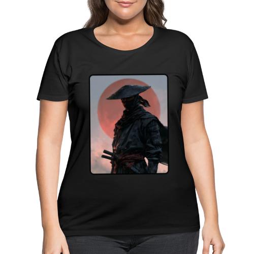 Ninja Warrior Under the Red Sun - Women's Curvy T-Shirt