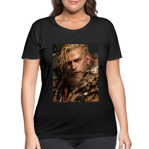 Battle-Scarred Viking Warrior - Women's Curvy T-Shirt