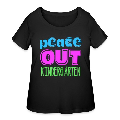 Kreative In Kinder Peace Out - Women's Curvy T-Shirt