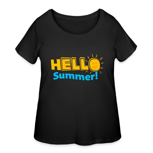 Kreative In Kinder Hello Summer! - Women's Curvy T-Shirt
