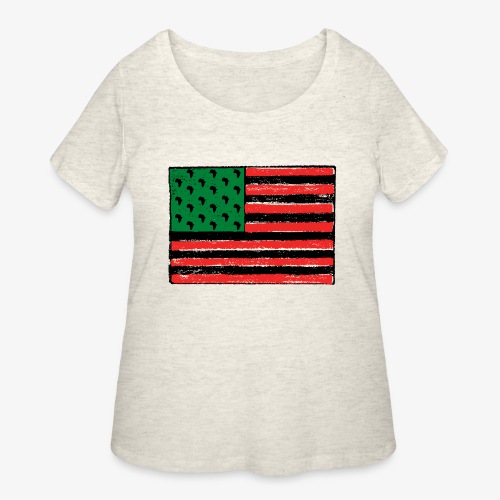 Red Green Black Flag - Women's Curvy T-Shirt