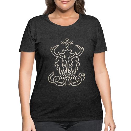 CHRISTmas Stag Light - Women's Curvy T-Shirt