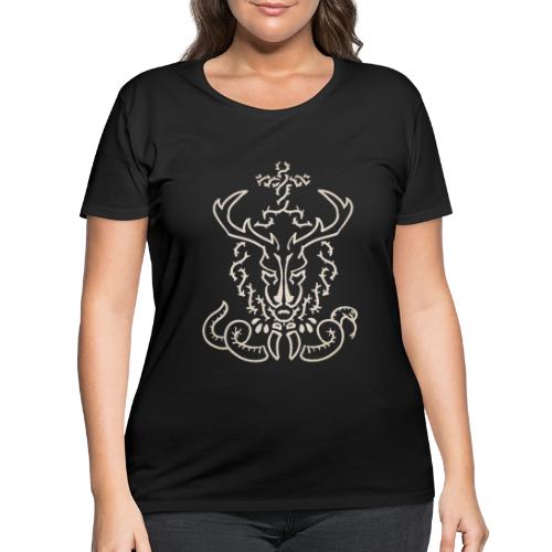 CHRISTmas Stag Light - Women's Curvy T-Shirt