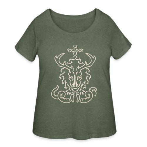 CHRISTmas Stag Light - Women's Curvy T-Shirt