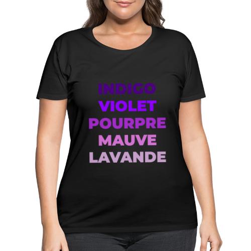 Shades of purple - Women's Curvy T-Shirt