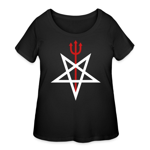 Pitchfork Pentagram - Women's Curvy T-Shirt