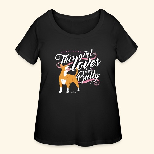 bullterriergirl - Women's Curvy T-Shirt