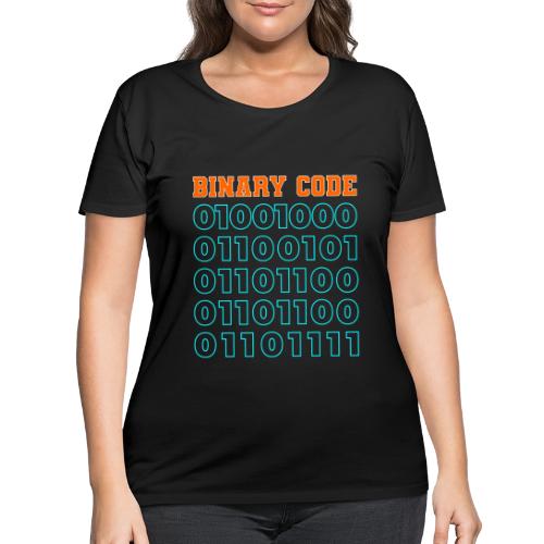 Say Hello in Binary code - Women's Curvy T-Shirt