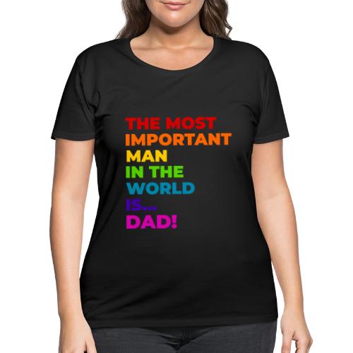 Dad: The Most Important Man in the World - Women's Curvy T-Shirt