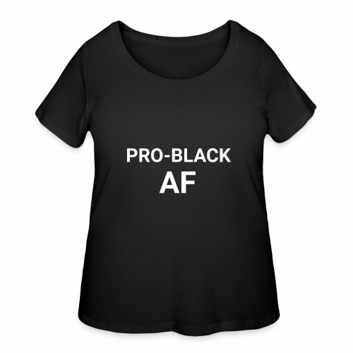 pro back af white - Women's Curvy T-Shirt