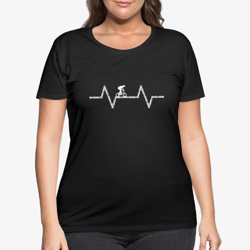 bmx bike heartbeat - Women's Curvy T-Shirt