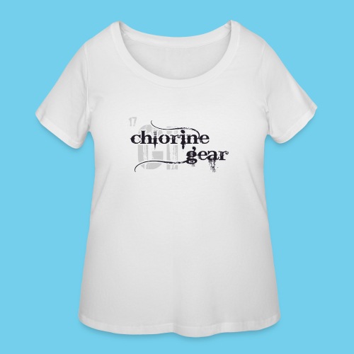 Chlorine Gear Textual stacked Periodic backdrop - Women's Curvy T-Shirt