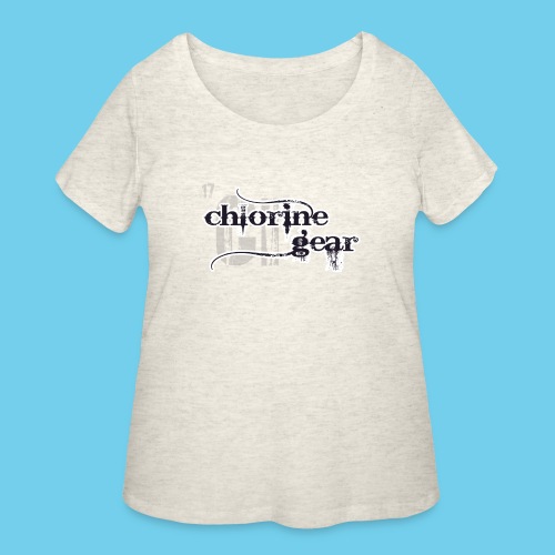 Chlorine Gear Textual stacked Periodic backdrop - Women's Curvy T-Shirt