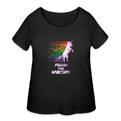 Follow The Unicorn - Women's Curvy T-Shirt
