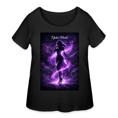 Elegant Silhouette Purple Energy - Women's Curvy T-Shirt