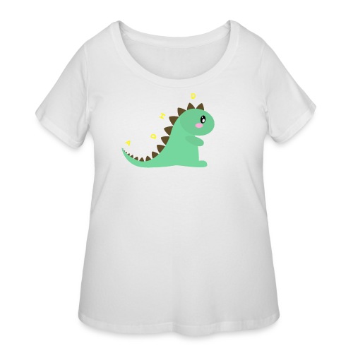 Attention Deficit Hyperactive Dinosaur (Center) - Women's Curvy T-Shirt