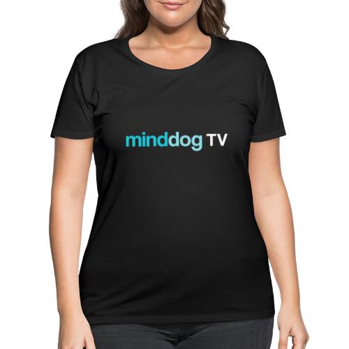 minddogTV logo simplistic - Women's Curvy T-Shirt