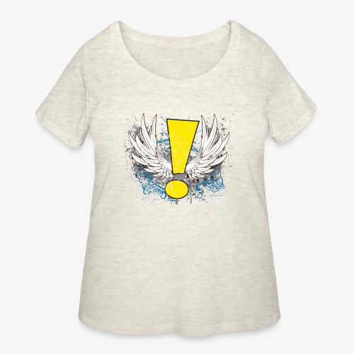 Winged Whee! Exclamation Point - Women's Curvy T-Shirt