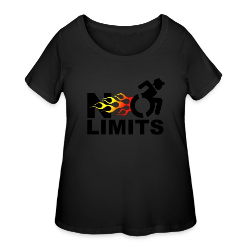 There are no limits when you're in a wheelchair - Women's Curvy T-Shirt