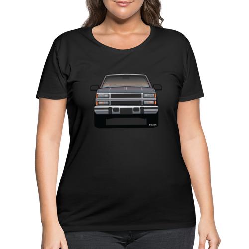 Design Icon: American Bowtie Silver Urban Truck - Women's Curvy T-Shirt